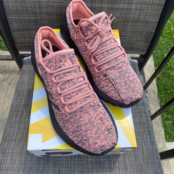 Adidas Pureboost Salmon Pink Black Shoes Athletic Boost Men\'s main image 6